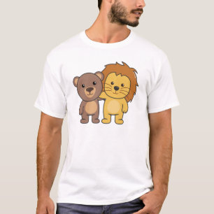 Lion Bear Zoo Niedlicher Tiere Niedlich Kids T-Shirt