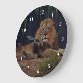 Lion Behalte über seinen Stolz wachen Große Wanduhr (Winkel)