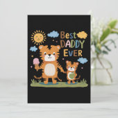 Lion Best Daddy Ever Einladung (Stehend Vorderseite)