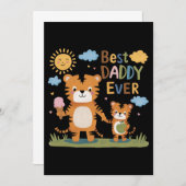 Lion Best Daddy Ever Einladung (Vorne/Hinten)