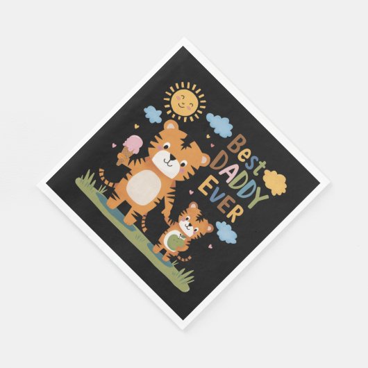 Lion Best Daddy Ever Serviette (Ecke)