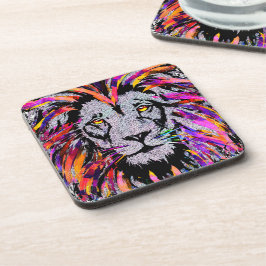 Lion Beverage Coaster - Realistischer Löwe Zeichne Getränkeuntersetzer