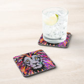 Lion Beverage Coaster - Realistischer Löwe Zeichne Getränkeuntersetzer (Rechte Seite)