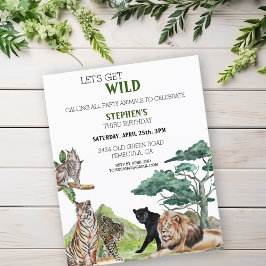 Lion Big Cats Jungle Safari Wild Geburtstag