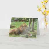 Lion Birthday Card Karte (Gelbe Blume)