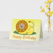 Lion Birthday Card Karte (Gelbe Blume)