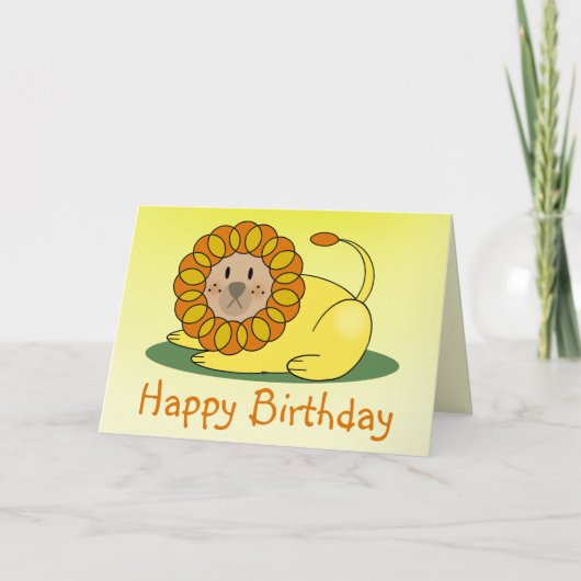 Lion Birthday Card Karte (Vorderseite)