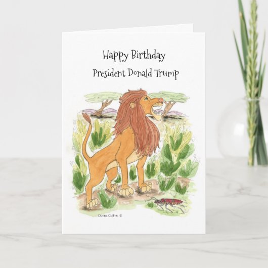 Lion Birthday Card Karte (Vorderseite)