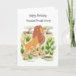 Lion Birthday Card Karte