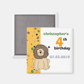 Lion ・ Birthday Einladung Magnet (Vorderseite/Rückseite)