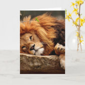 LION BIRTHDAY GREETING CARDS KARTE (Gelbe Blume)