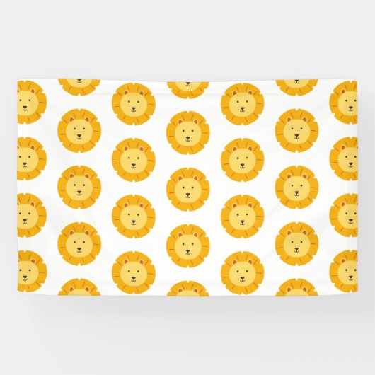 Lion Birthday Kids Art Banner (Horizontal)