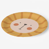 Lion Birthday Kids Wall Pappteller (Schrägansicht)