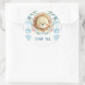 Lion Birthday Vielen Dank Runder Aufkleber (Tasche)