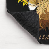 Lion black Yellow Mandala Sun Mousepad (Ecke)