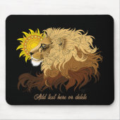 Lion black Yellow Mandala Sun Mousepad (Vorne)