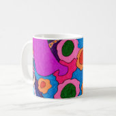 "Lion Blume" Abstrakte Kunst Tasse (Vorderseite Links)