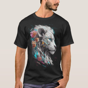 Lion Blume Blue Eyes Zoo Animal Lion T-Shirt