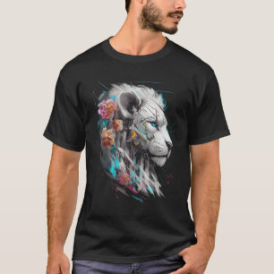 Lion Blume Blue Eyes Zoo Animal Lion T-Shirt