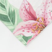 Lion Blume Watercolor Fleecedecke (Ecke)