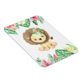 Lion Blume Watercolor Magnet (Rechte Seite)