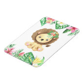 Lion Blume Watercolor Magnet (Linke Seite)