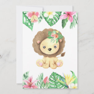 Lion Blume Watercolor Save The Date