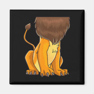 Lion Body Costume Mane Niedlich Headless Fun Löwen Magnet