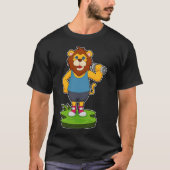 Lion Bodybuilder Dumbell T-Shirt (Vorderseite)
