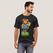 Lion Bodybuilder Dumbell T-Shirt (Vorne ganz)