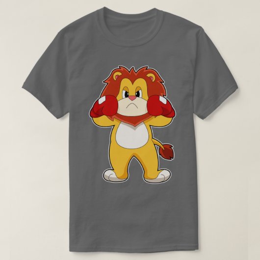 Lion Boxer Boxhandschuhe T-Shirt (Design vorne)