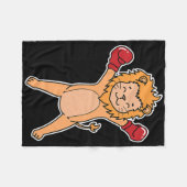 Lion Boxing Fleecedecke (Vorderseite (Horizontal))