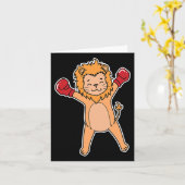 Lion Boxing Karte (Gelbe Blume)