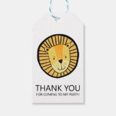 Lion Boys Birthday Party Danke Geschenkanhänger (Vorderseite)