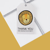 Lion Boys Birthday Party Danke Geschenkanhänger