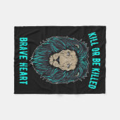 Lion Brave Heart Fleecedecke (Vorderseite (Horizontal))