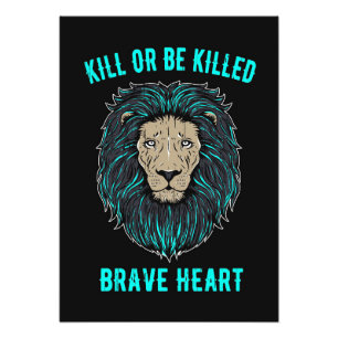 Lion Brave Heart Fotodruck
