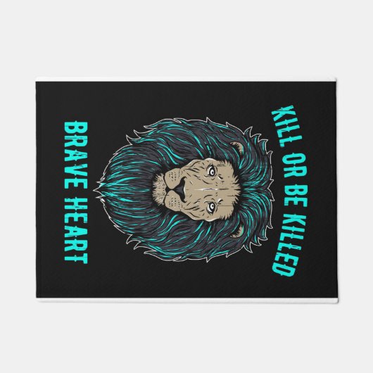 Lion Brave Heart Fußmatte (Vorderseite)