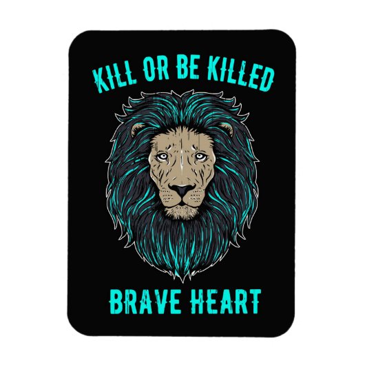 Lion Brave Heart Magnet (Vertikal)