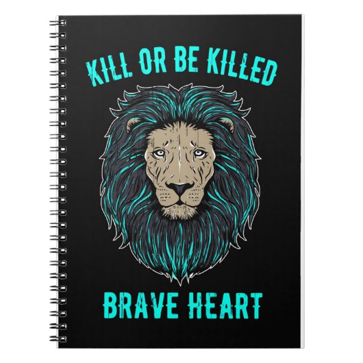 Lion Brave Heart Notizblock (Vorderseite)