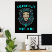 Lion Brave Heart Poster (Heimbüro)