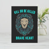 Lion Brave Heart Save The Date (Stehend Vorderseite)