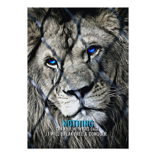 Lion Break Free Fotodruck