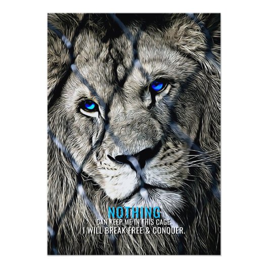 Lion Break Free Fotodruck (Vorne)
