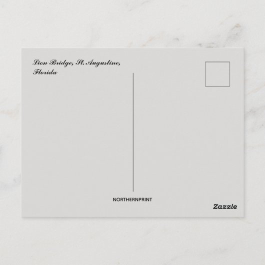 Lion Bridge St Augustine Florida Postkarte (Rückseite)