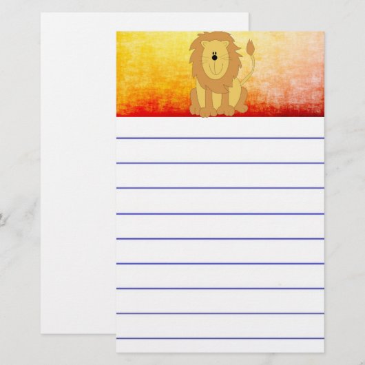 Lion Briefpapier (Vorne/Hinten)