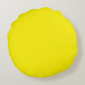 Lion Bright Yellow Rundes Kissen (Rückseite)