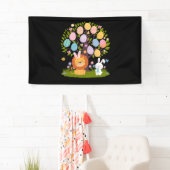 Lion Bunny Oaster Niedliche Bäume Jagd Eier Banner (Insitu)
