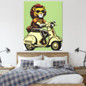 Lion Canvas Print Leinwanddruck (Insitu (Schlafzimmer))