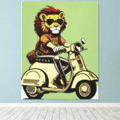 Lion Canvas Print Leinwanddruck (Insitu (Holzboden))